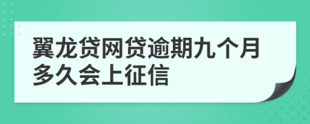 翼龙贷网贷逾期九个月多久会上征信