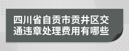 四川省自贡市贡井区交通违章处理费用有哪些