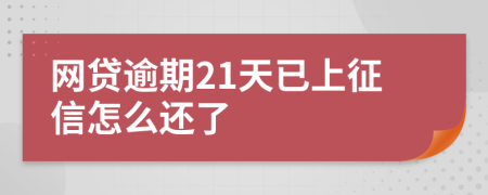 网贷逾期21天已上征信怎么还了