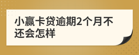 小赢卡贷逾期2个月不还会怎样