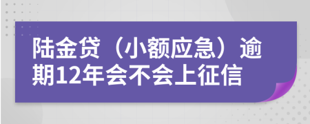 陆金贷（小额应急）逾期12年会不会上征信