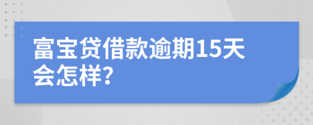 富宝贷借款逾期15天会怎样？