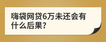 嗨袋网贷6万未还会有什么后果？