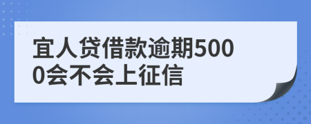 宜人贷借款逾期5000会不会上征信