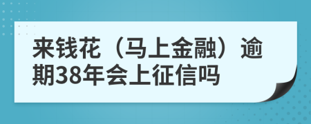 来钱花（马上金融）逾期38年会上征信吗