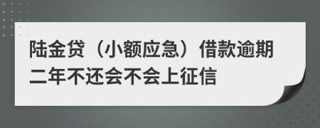 陆金贷（小额应急）借款逾期二年不还会不会上征信