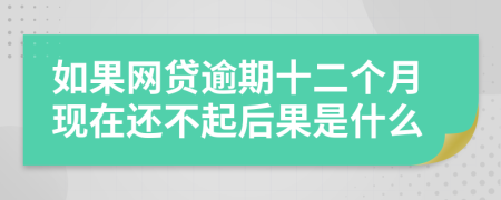 如果网贷逾期十二个月现在还不起后果是什么