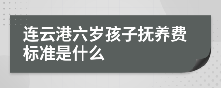 连云港六岁孩子抚养费标准是什么