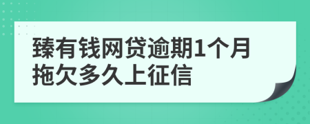 臻有钱网贷逾期1个月拖欠多久上征信