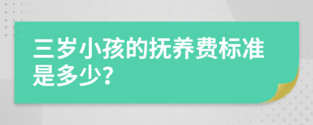 三岁小孩的抚养费标准是多少？