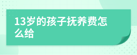 13岁的孩子抚养费怎么给