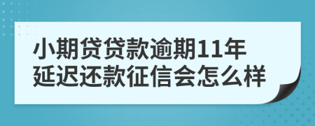 小期贷贷款逾期11年延迟还款征信会怎么样