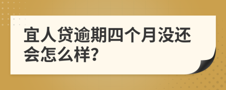 宜人贷逾期四个月没还会怎么样？