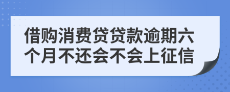 借购消费贷贷款逾期六个月不还会不会上征信