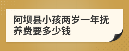 阿坝县小孩两岁一年抚养费要多少钱