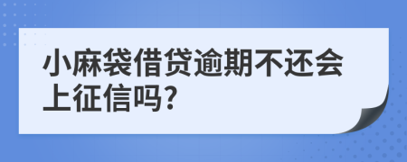 小麻袋借贷逾期不还会上征信吗?