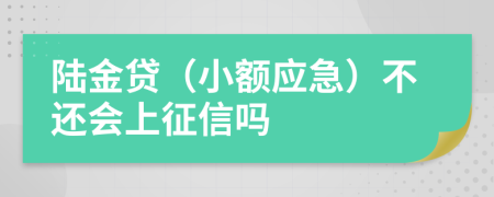 陆金贷（小额应急）不还会上征信吗