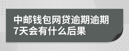 中邮钱包网贷逾期逾期7天会有什么后果