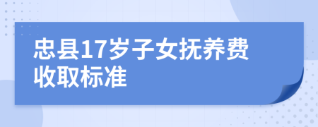 忠县17岁子女抚养费收取标准