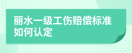 丽水一级工伤赔偿标准如何认定