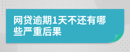 网贷逾期1天不还有哪些严重后果