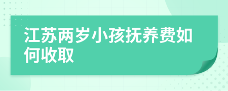 江苏两岁小孩抚养费如何收取