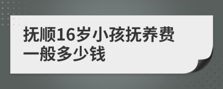 抚顺16岁小孩抚养费一般多少钱