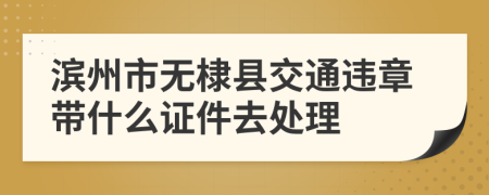 滨州市无棣县交通违章带什么证件去处理