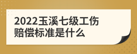 2022玉溪七级工伤赔偿标准是什么