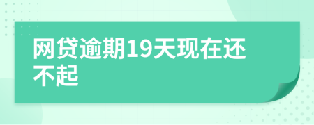 网贷逾期19天现在还不起