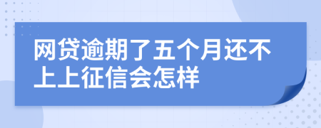 网贷逾期了五个月还不上上征信会怎样