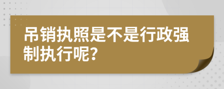 吊销执照是不是行政强制执行呢？