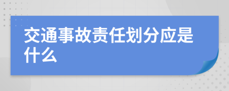 交通事故责任划分应是什么