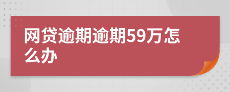 网贷逾期逾期59万怎么办