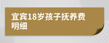 宜宾18岁孩子抚养费明细