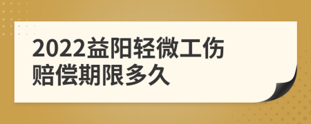 2022益阳轻微工伤赔偿期限多久