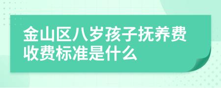 金山区八岁孩子抚养费收费标准是什么