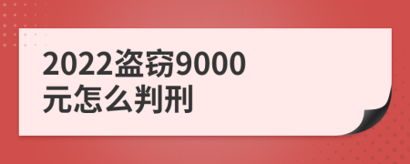 2022盗窃9000元怎么判刑