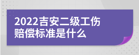 2022吉安二级工伤赔偿标准是什么