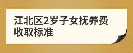 江北区2岁子女抚养费收取标准