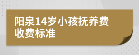 阳泉14岁小孩抚养费收费标准