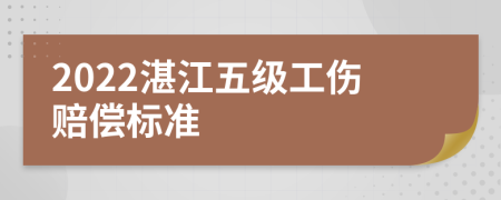 2022湛江五级工伤赔偿标准