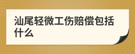 汕尾轻微工伤赔偿包括什么
