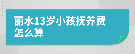 丽水13岁小孩抚养费怎么算