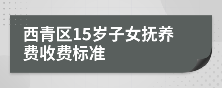 西青区15岁子女抚养费收费标准