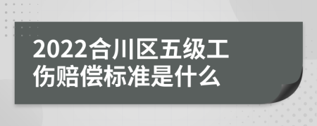 2022合川区五级工伤赔偿标准是什么