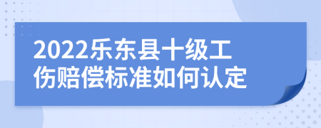 2022乐东县十级工伤赔偿标准如何认定