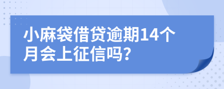 小麻袋借贷逾期14个月会上征信吗？