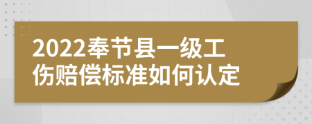 2022奉节县一级工伤赔偿标准如何认定