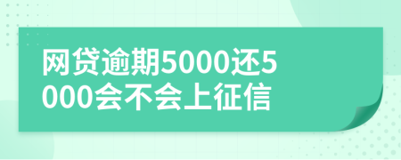 网贷逾期5000还5000会不会上征信